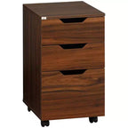 HOMCOM Meuble de Rangement à 3 Tiroirs sur Roulettes, Support d'Imprimante, Meuble de Classement Vertical