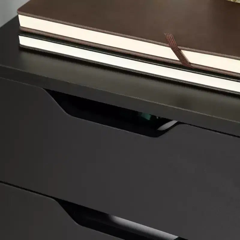 HOMCOM Meuble de Rangement à 3 Tiroirs sur Roulettes, Support d'Imprimante, Meuble de Classement Vertical