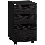 HOMCOM Meuble de Rangement à 3 Tiroirs sur Roulettes, Support d'Imprimante, Meuble de Classement Vertical