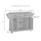 Crosley Alexandria Granite Top Full Size Kitchen Island/Cart - 18d x 51.5w x 34h