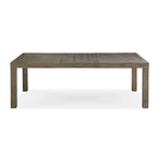 Table de salle à manger extensible de 183 à 226 cm en bois d'acacia, motif chevrons, gris