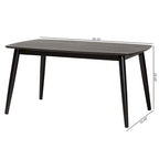Table de salle à manger Flora en bois finition Mid-Century Modern