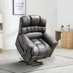 Ebello Microsuede Power Lift Recliner Sofa with Massage Chair