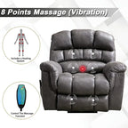 Ebello Microsuede Power Lift Recliner Sofa with Massage Chair