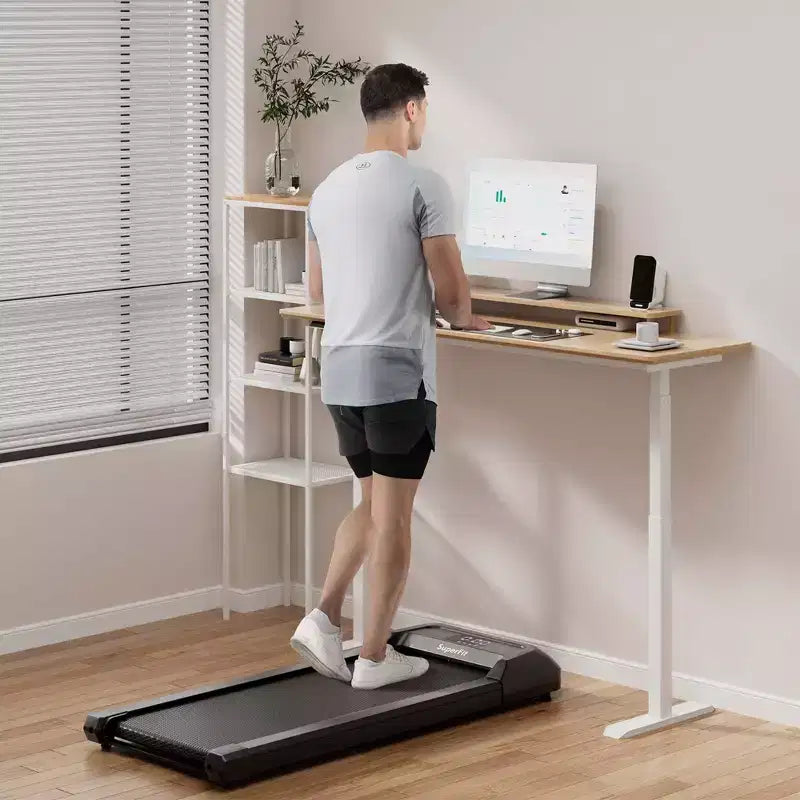 Costway 0.6-3.8MPH Walking Pad Under Desk Treadmill with Remote Control and LED Display Black/Pink/White/Grey