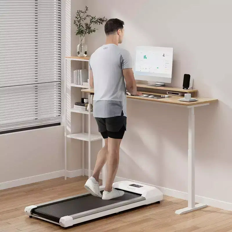 Costway 0.6-3.8MPH Walking Pad Under Desk Treadmill with Remote Control and LED Display Black/Pink/White/Grey