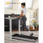 Tapis de course pliable 2,25 CV, tapis de course électrique pour bureau à domicile, tapis de course peu encombrant, tapis de course portable sans assemblage nécessaire pour l'exercice à la maison ou au bureau
