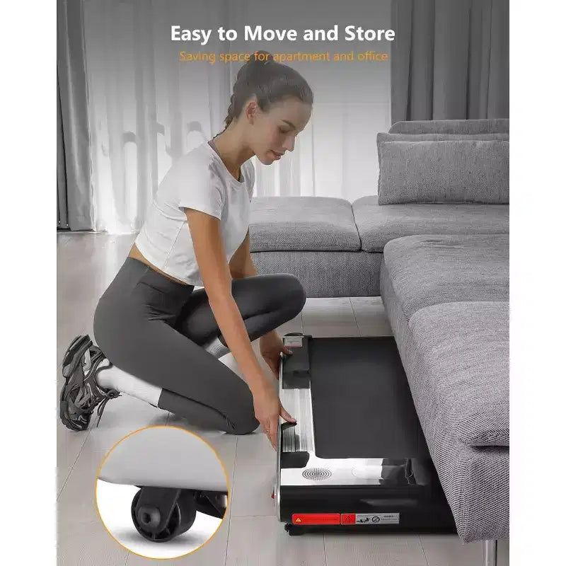 Tapis de course pliable 2,25 CV, tapis de course électrique pour bureau à domicile, tapis de course peu encombrant, tapis de course portable sans assemblage nécessaire pour l'exercice à la maison ou au bureau