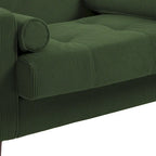 2 Pack Modern Corduroy Wide Armchair with Bolster Pillows