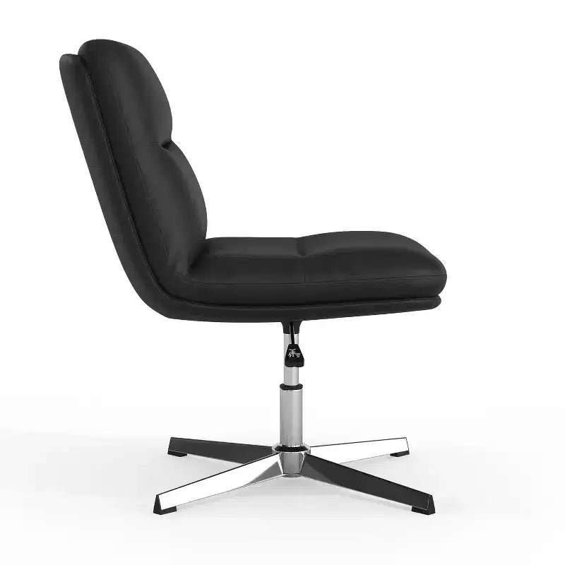 Chaise de bureau pivotante sans accoudoirs Merrick Lane, dossier mi-hauteur réglable – Dossier et assise rembourrés, cadre robuste