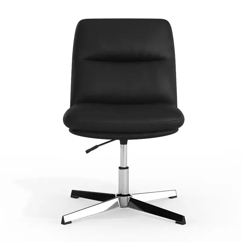 Chaise de bureau pivotante sans accoudoirs Merrick Lane, dossier mi-hauteur réglable – Dossier et assise rembourrés, cadre robuste