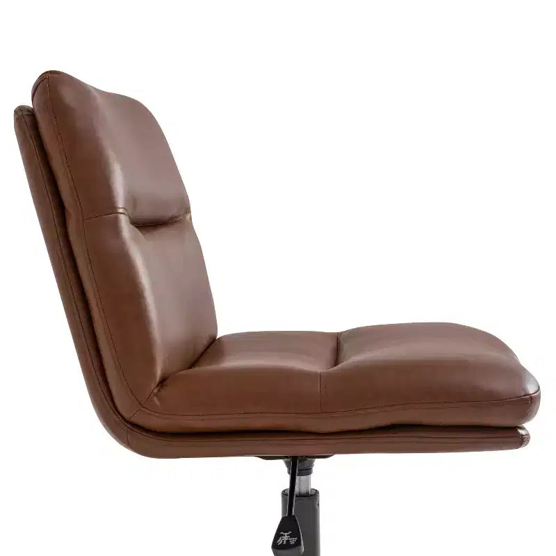 Chaise de bureau pivotante sans accoudoirs Merrick Lane, dossier mi-hauteur réglable – Dossier et assise rembourrés, cadre robuste