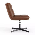Chaise de bureau pivotante sans accoudoirs Merrick Lane, dossier mi-hauteur réglable – Dossier et assise rembourrés, cadre robuste