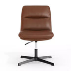 Chaise de bureau pivotante sans accoudoirs Merrick Lane, dossier mi-hauteur réglable – Dossier et assise rembourrés, cadre robuste