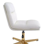 Chaise de bureau pivotante sans accoudoirs Merrick Lane, dossier mi-hauteur réglable – Dossier et assise rembourrés, cadre robuste