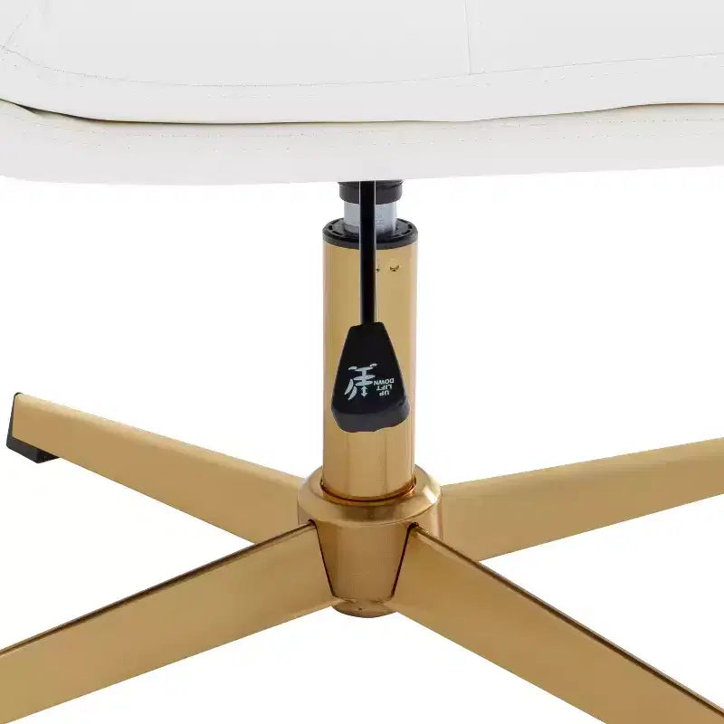 Chaise de bureau pivotante sans accoudoirs Merrick Lane, dossier mi-hauteur réglable – Dossier et assise rembourrés, cadre robuste
