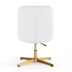 Chaise de bureau pivotante sans accoudoirs Merrick Lane, dossier mi-hauteur réglable – Dossier et assise rembourrés, cadre robuste