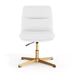 Chaise de bureau pivotante sans accoudoirs Merrick Lane, dossier mi-hauteur réglable – Dossier et assise rembourrés, cadre robuste