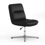 Chaise de bureau pivotante sans accoudoirs Merrick Lane, dossier mi-hauteur réglable – Dossier et assise rembourrés, cadre robuste