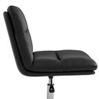 Chaise de bureau pivotante sans accoudoirs Merrick Lane, dossier mi-hauteur réglable – Dossier et assise rembourrés, cadre robuste