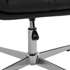 Chaise de bureau pivotante sans accoudoirs Merrick Lane, dossier mi-hauteur réglable – Dossier et assise rembourrés, cadre robuste