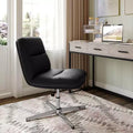 Chaise de bureau pivotante sans accoudoirs Merrick Lane, dossier mi-hauteur réglable – Dossier et assise rembourrés, cadre robuste