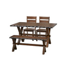 Ensemble de salle à manger 4 pièces en bois massif Simple Living Mandeville avec banc