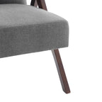 HUIMO Mid Century Modern Armchair Grey /Blue/ White Upholstered Accent Chair for Living Room, Bedroom
