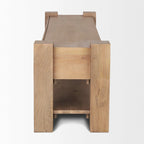 Beth Light Brown Wood Media Console - 70.0L x 20.0W x 24.0H