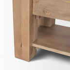 Beth Light Brown Wood Media Console - 70.0L x 20.0W x 24.0H