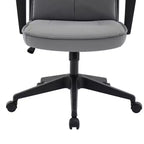 Chaise de bureau haute en cuir LeisureMod Aiaria Collection - Ergonomique, pivotante et inclinable - Roulettes doubles pour l'espace de travail