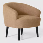 WestinTrends Alexandria Fauteuil d'appoint en similicuir imitation fourrure de mouton de style Mid-Century (Lot de 2) - 73,6 cm de large