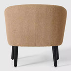 WestinTrends Alexandria Fauteuil d'appoint en similicuir imitation fourrure de mouton de style Mid-Century (Lot de 2) - 73,6 cm de large
