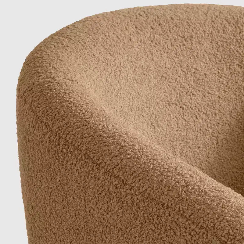 WestinTrends Alexandria Fauteuil d'appoint en similicuir imitation fourrure de mouton de style Mid-Century (Lot de 2) - 73,6 cm de large