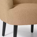 WestinTrends Alexandria Fauteuil d'appoint en similicuir imitation fourrure de mouton de style Mid-Century (Lot de 2) - 73,6 cm de large