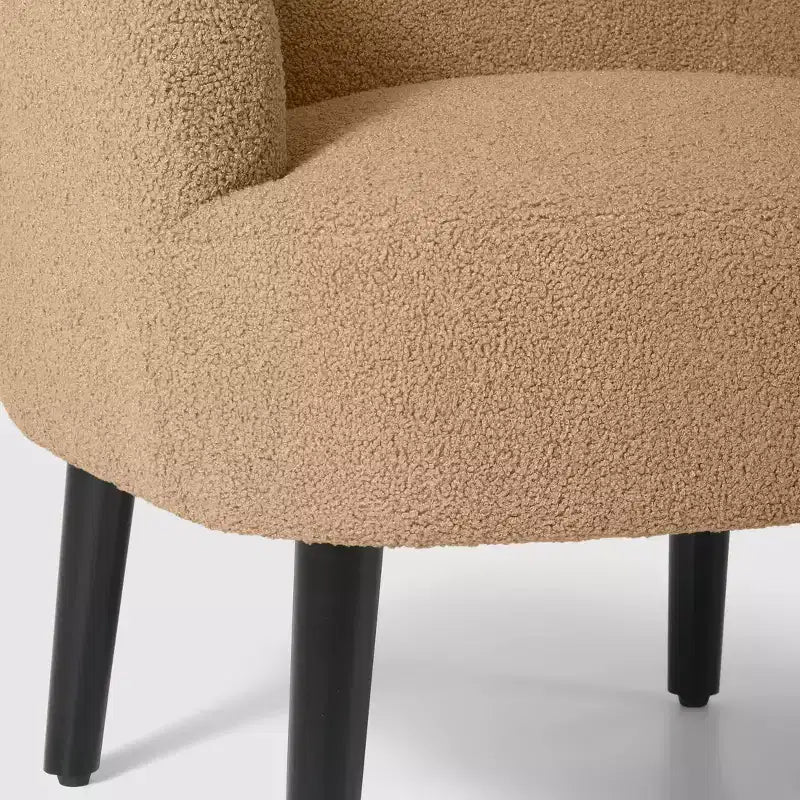 WestinTrends Alexandria Fauteuil d'appoint en similicuir imitation fourrure de mouton de style Mid-Century (Lot de 2) - 73,6 cm de large