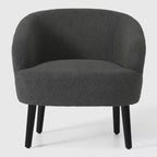 WestinTrends Alexandria Fauteuil d'appoint en similicuir imitation fourrure de mouton de style Mid-Century (Lot de 2) - 73,6 cm de large