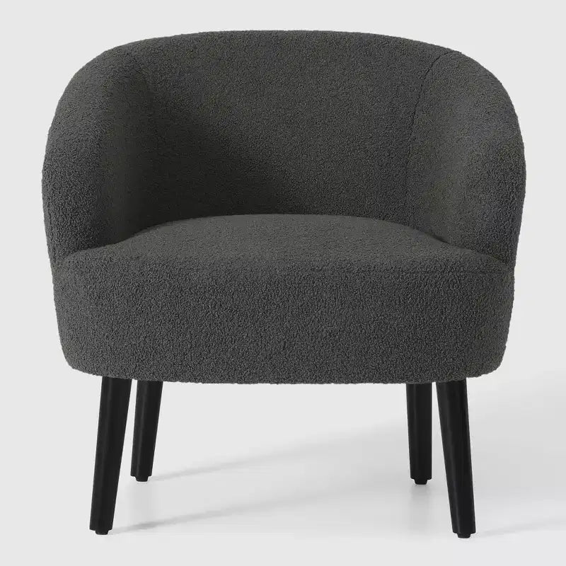 WestinTrends Alexandria Fauteuil d'appoint en similicuir imitation fourrure de mouton de style Mid-Century (Lot de 2) - 73,6 cm de large