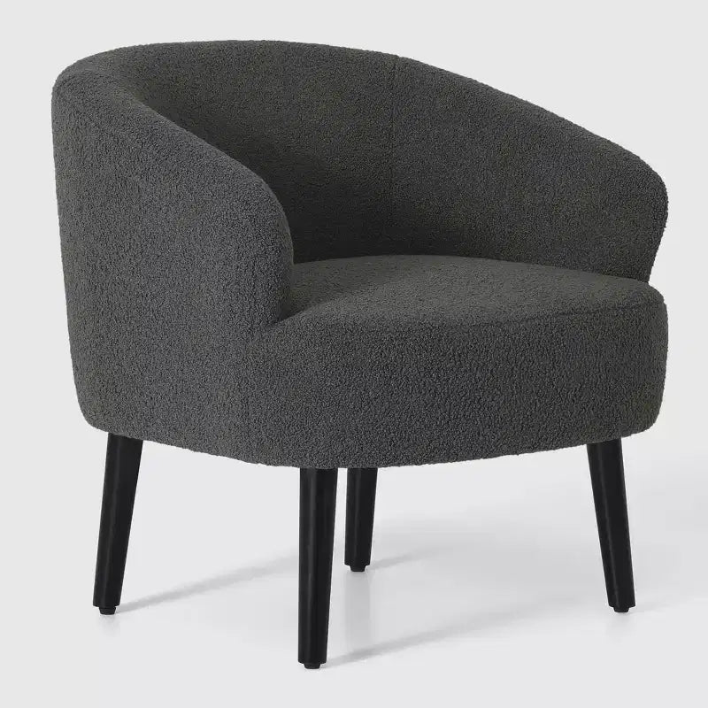WestinTrends Alexandria Fauteuil d'appoint en similicuir imitation fourrure de mouton de style Mid-Century (Lot de 2) - 73,6 cm de large