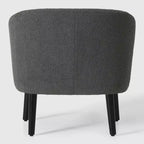 WestinTrends Alexandria Fauteuil d'appoint en similicuir imitation fourrure de mouton de style Mid-Century (Lot de 2) - 73,6 cm de large