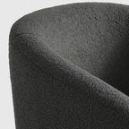WestinTrends Alexandria Fauteuil d'appoint en similicuir imitation fourrure de mouton de style Mid-Century (Lot de 2) - 73,6 cm de large