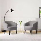 WestinTrends Alexandria Fauteuil d'appoint en similicuir imitation fourrure de mouton de style Mid-Century (Lot de 2) - 73,6 cm de large