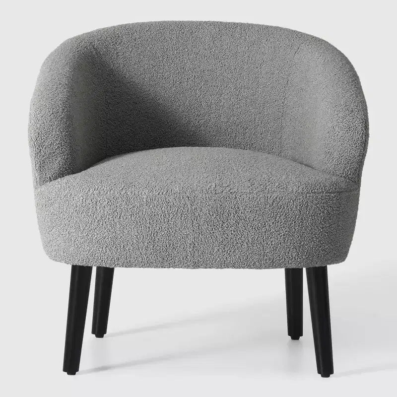 WestinTrends Alexandria Fauteuil d'appoint en similicuir imitation fourrure de mouton de style Mid-Century (Lot de 2) - 73,6 cm de large