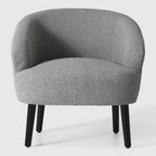 WestinTrends Alexandria Fauteuil d'appoint en similicuir imitation fourrure de mouton de style Mid-Century (Lot de 2) - 73,6 cm de large