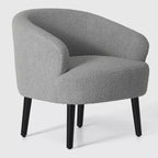 WestinTrends Alexandria Fauteuil d'appoint en similicuir imitation fourrure de mouton de style Mid-Century (Lot de 2) - 73,6 cm de large