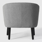 WestinTrends Alexandria Fauteuil d'appoint en similicuir imitation fourrure de mouton de style Mid-Century (Lot de 2) - 73,6 cm de large