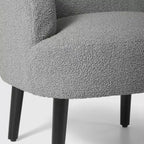 WestinTrends Alexandria Fauteuil d'appoint en similicuir imitation fourrure de mouton de style Mid-Century (Lot de 2) - 73,6 cm de large