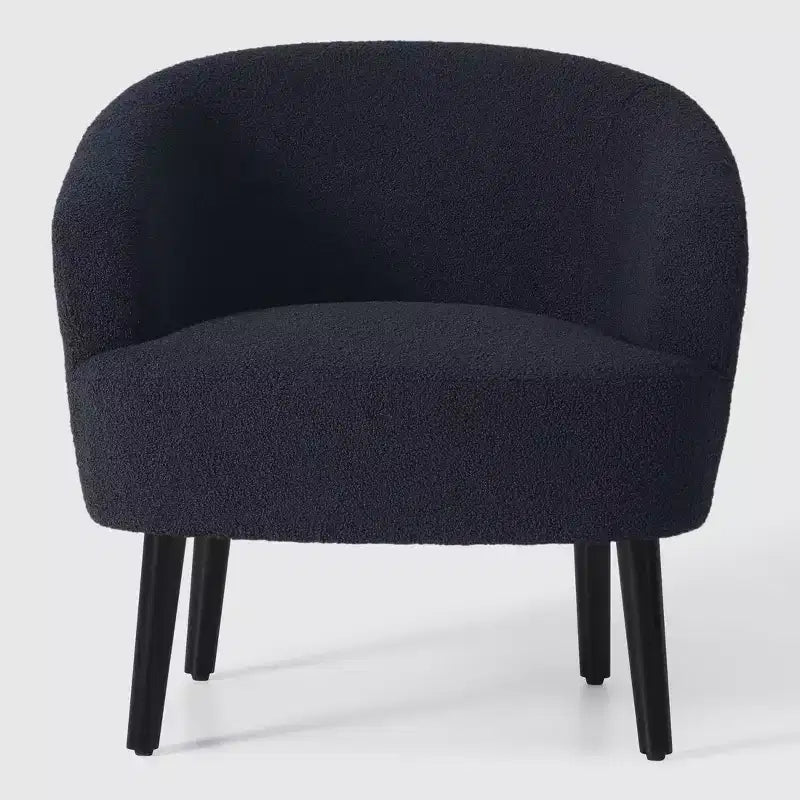 WestinTrends Alexandria Fauteuil d'appoint en similicuir imitation fourrure de mouton de style Mid-Century (Lot de 2) - 73,6 cm de large
