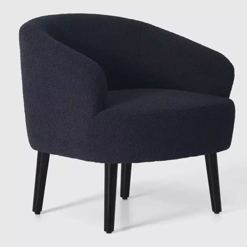 WestinTrends Alexandria Fauteuil d'appoint en similicuir imitation fourrure de mouton de style Mid-Century (Lot de 2) - 73,6 cm de large
