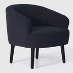 WestinTrends Alexandria Fauteuil d'appoint en similicuir imitation fourrure de mouton de style Mid-Century (Lot de 2) - 73,6 cm de large